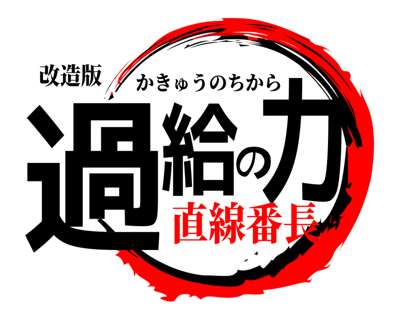 改造版 過給の力 かきゅうのちから 直線番長