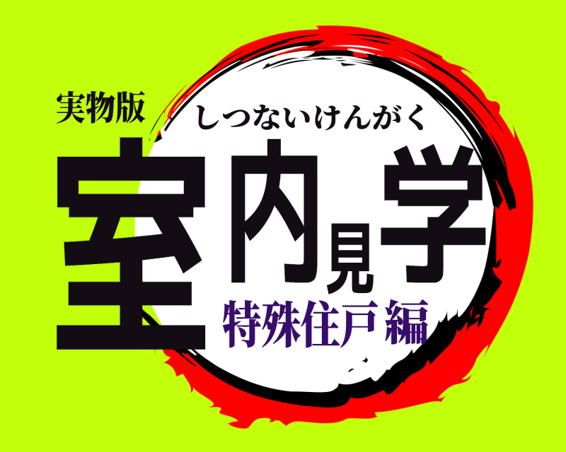 実物版 室内見学 しつないけんがく 特殊住戸編