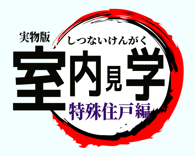 実物版 室内見学 しつないけんがく 特殊住戸編