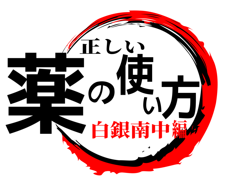  薬の使い方 正しい 白銀南中編