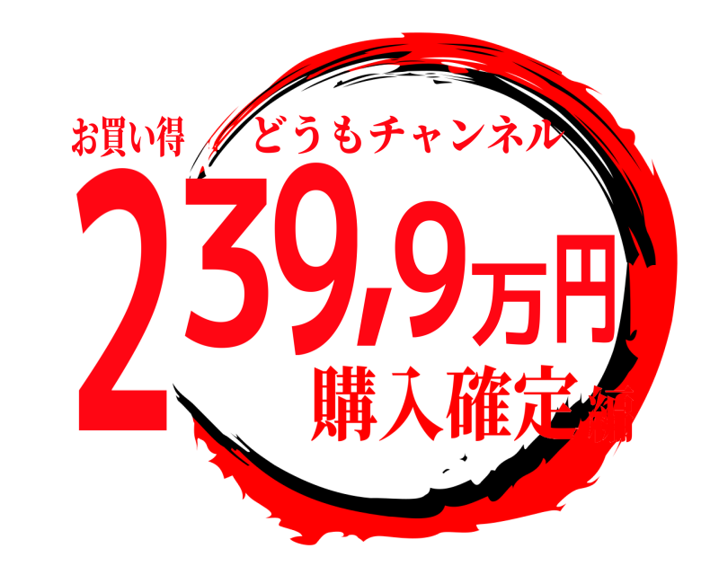 お買い得 ２39,9万円 どうもチャンネル 購入確定編