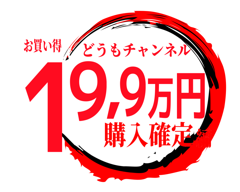 お買い得 19,9万円 どうもチャンネル 購入確定編