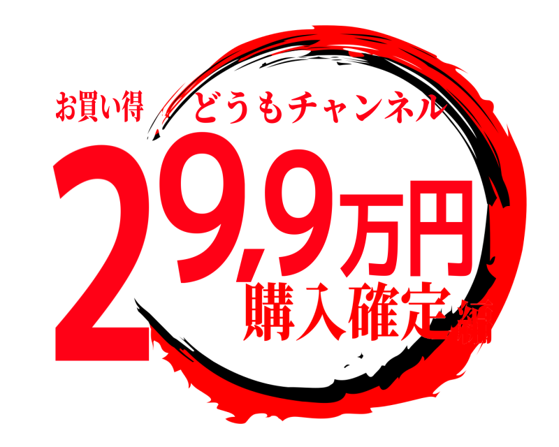 お買い得 29,9万円 どうもチャンネル 購入確定編