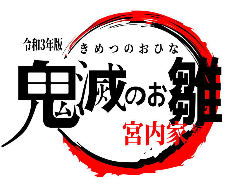 令和3年版 鬼滅のお雛 きめつのおひな 宮内家編