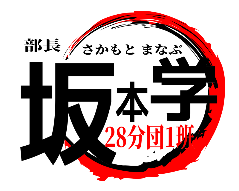 部長 坂本 学 さかもとまなぶ 28分団1班