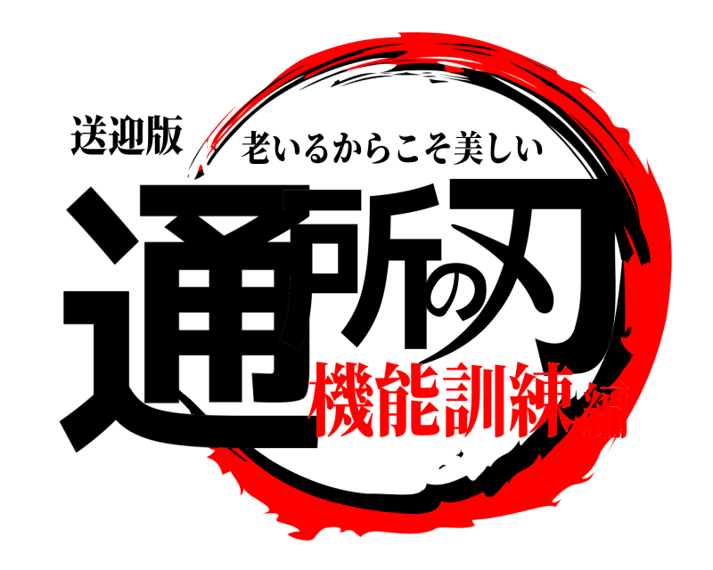 送迎版 通所の刃 老いるからこそ美しい 機能訓練編