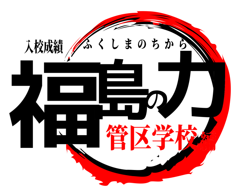 入校成績 福島の力 ふくしまのちから 管区学校編