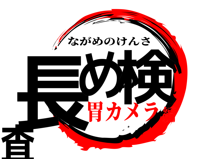  長めの検査 ながめのけんさ 胃カメラ編