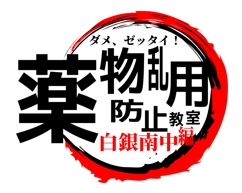  薬物乱用防止教室 ダメ、ゼッタイ！ 白銀南中編