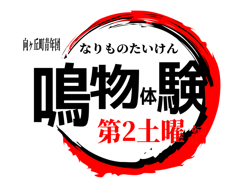 向ヶ丘町青年団 鳴物体験 なりものたいけん 第2土曜編