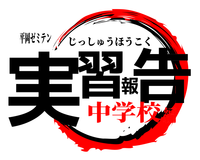 平岡ゼミテン 実習報告 じっしゅうほうこく 中学校編