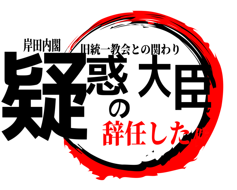 岸田内閣 疑惑の大臣 旧統一教会との関わり 辞任した件