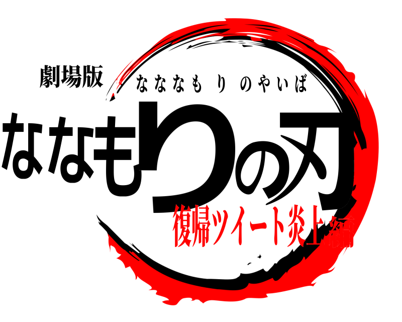 劇場版 ななもりの刃 なななもりのやいば 復帰ツイート炎上編