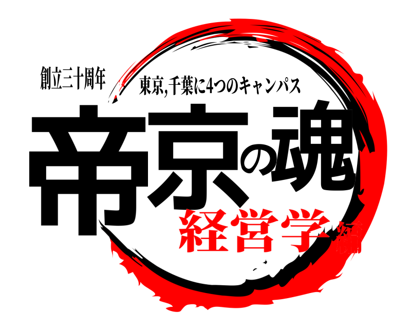 創立三十周年 帝京の魂 東京,千葉に4つのキャンパス 経営学編