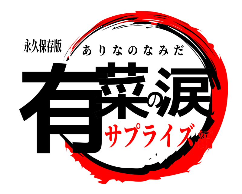永久保存版 有菜の涙 ありなのなみだ サプライズ編