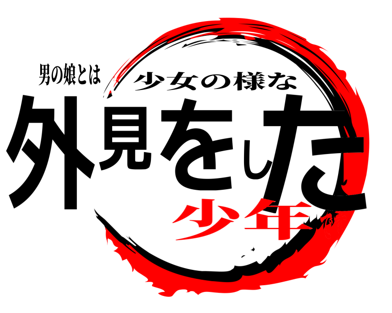 男の娘とは 外見をした 少女の様な 少年です