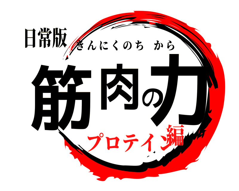 日常版 筋肉の力 きんにくのちから プロテイン編