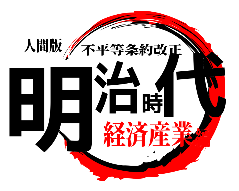 人間版 明治時代 不平等条約改正 経済産業編