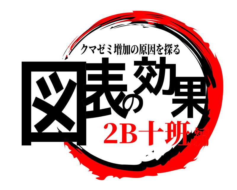  図表の効果 クマゼミ増加の原因を探る 2B十班編