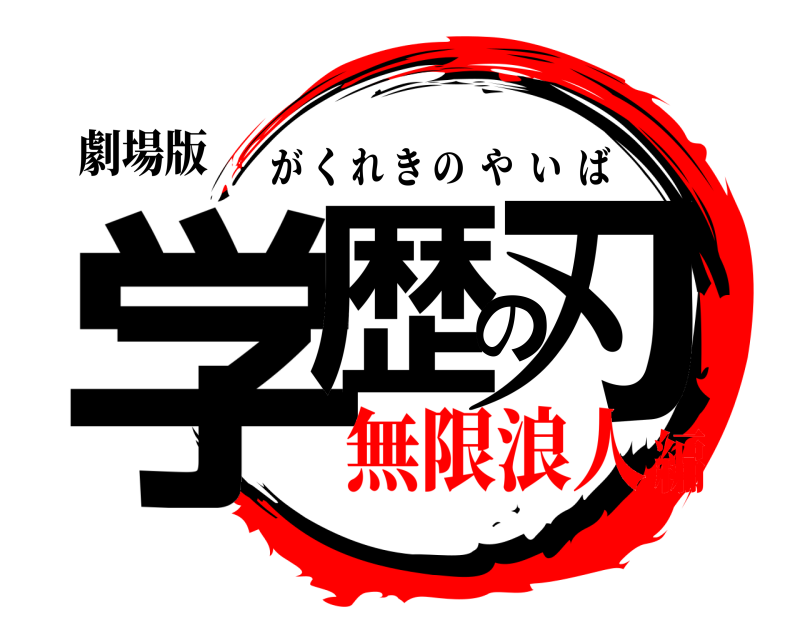 劇場版 学歴の刃 がくれきのやいば 無限浪人編