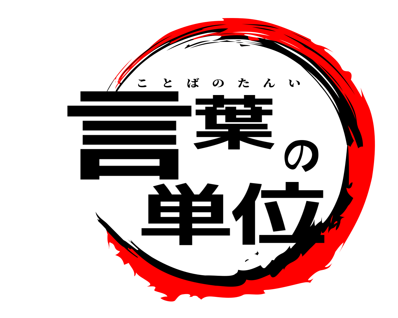 言葉の単位 ことばのたんい