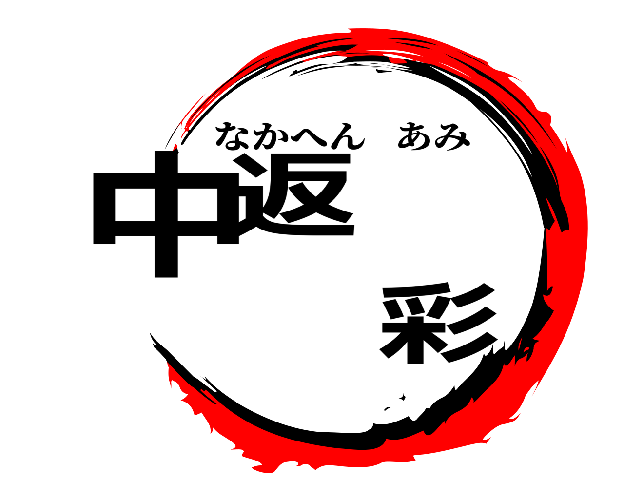 中返    彩 なかへんあみ
