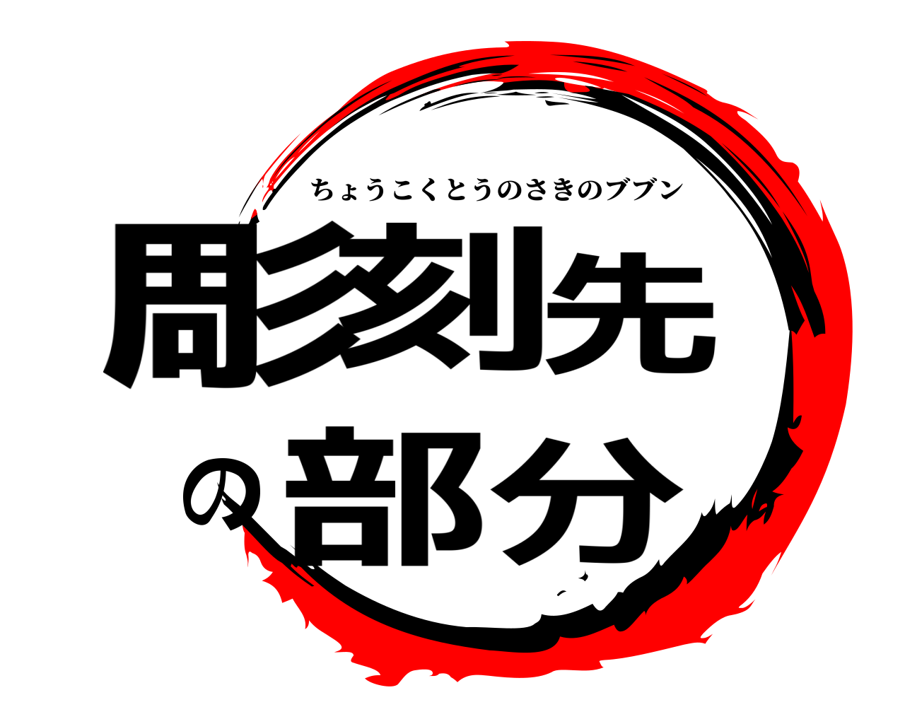 彫刻先の部分 ちょうこくとうのさきのブブン