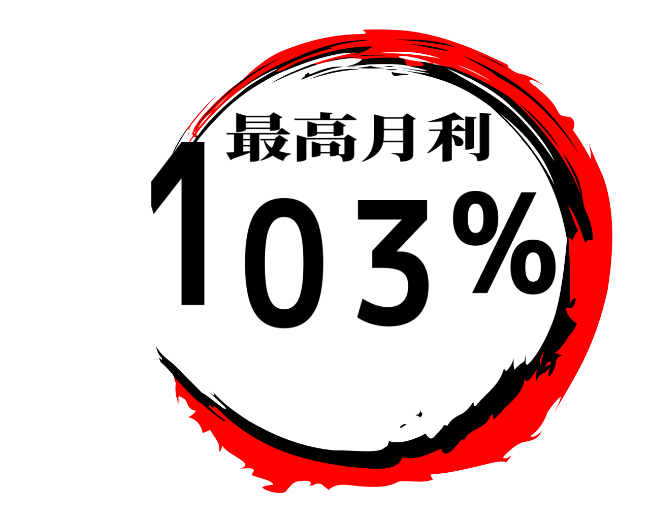 103% 最高月利