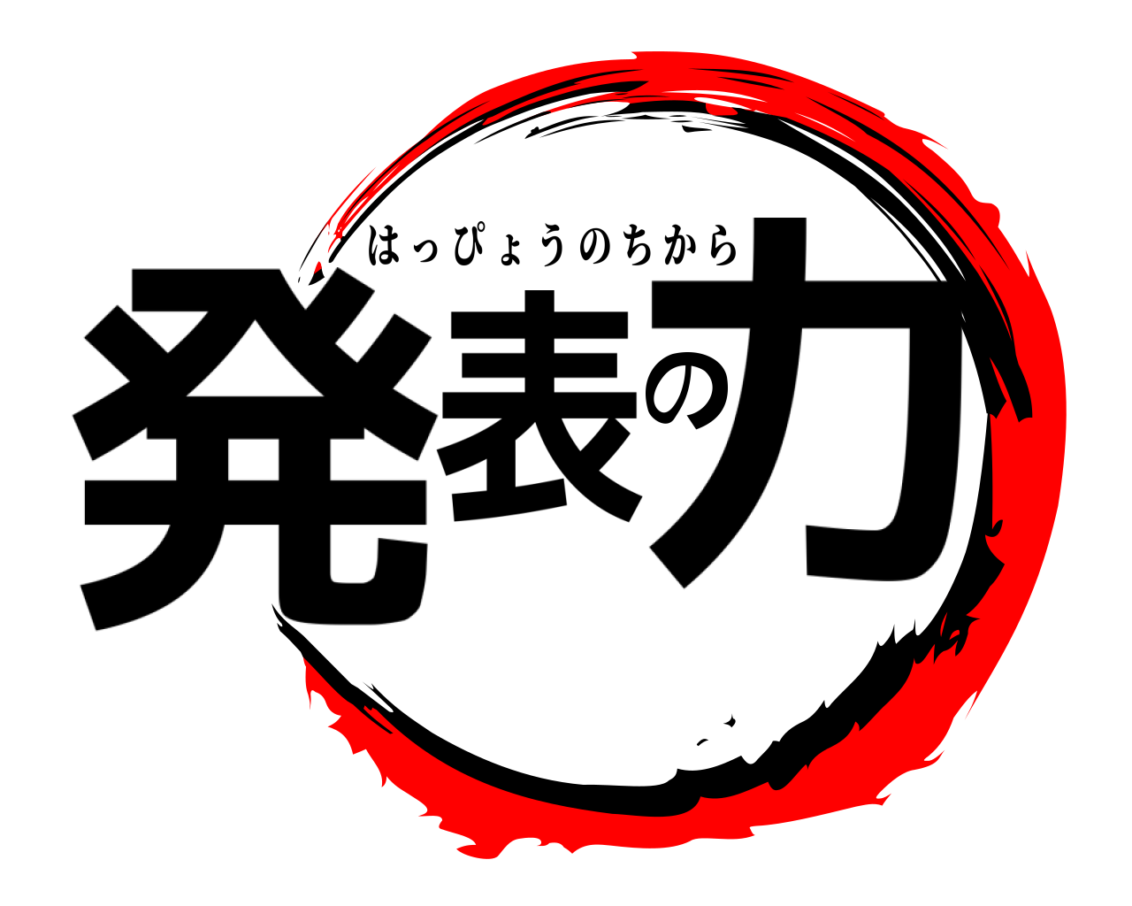 発表の力 はっぴょうのちから