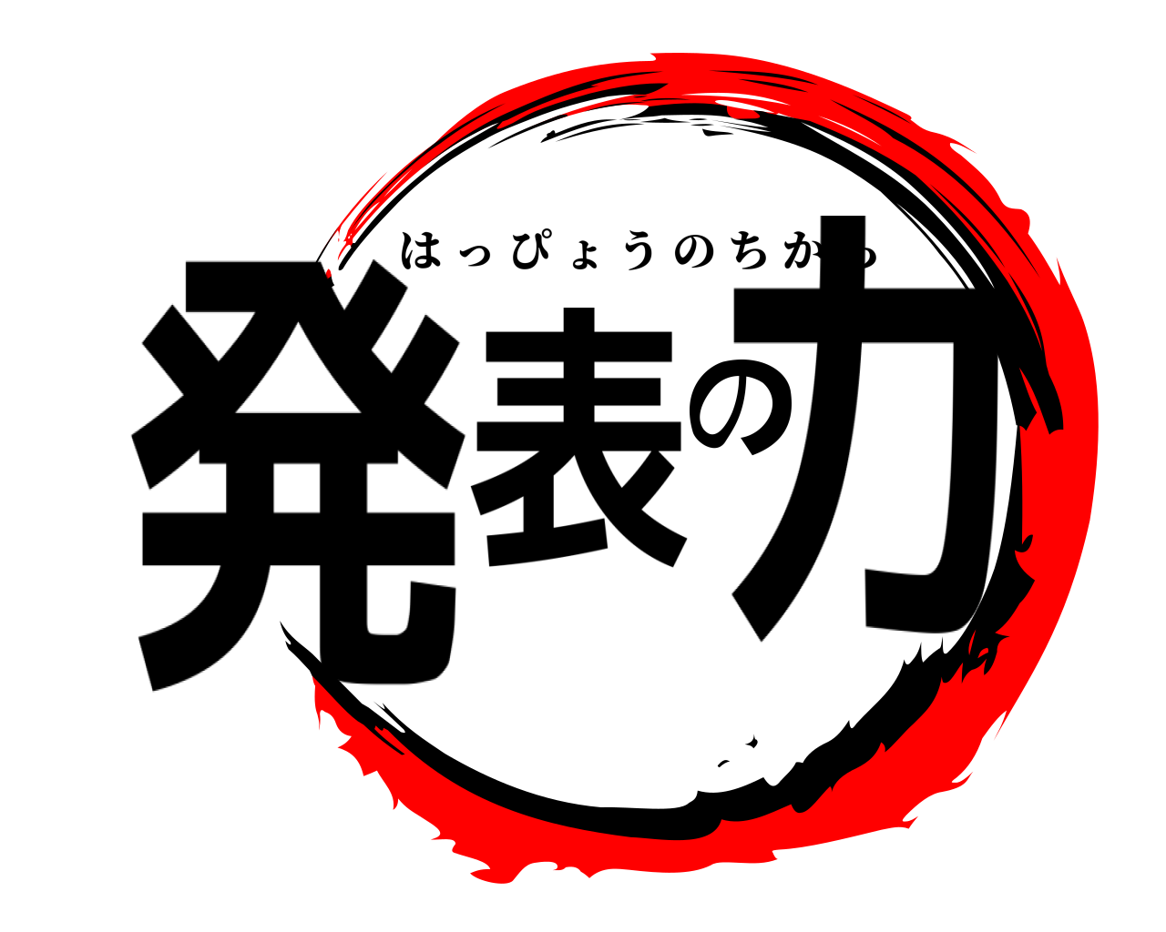 発表の力 はっぴょうのちから