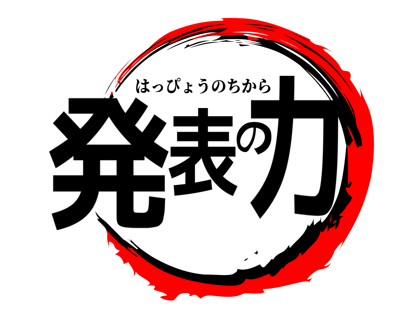 発表の力 はっぴょうのちから