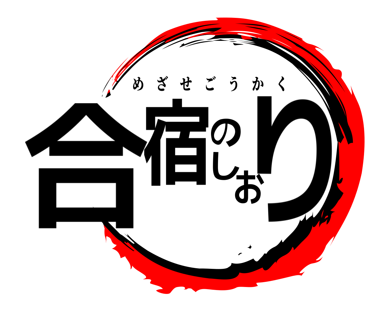 合宿のしおり めざせごうかく