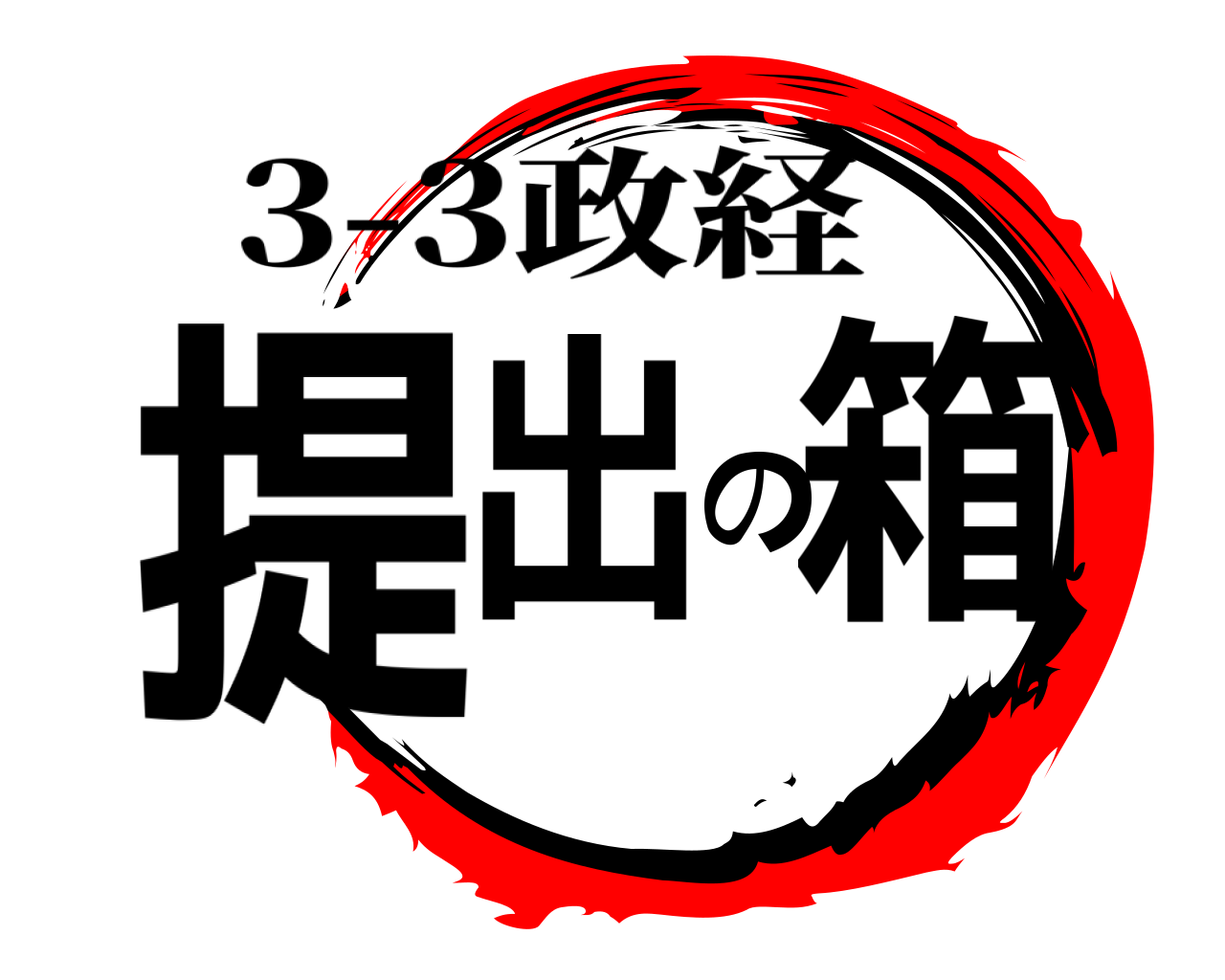 提出の箱 3-3政経