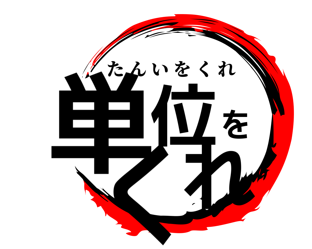 単位をくれ たんいをくれ