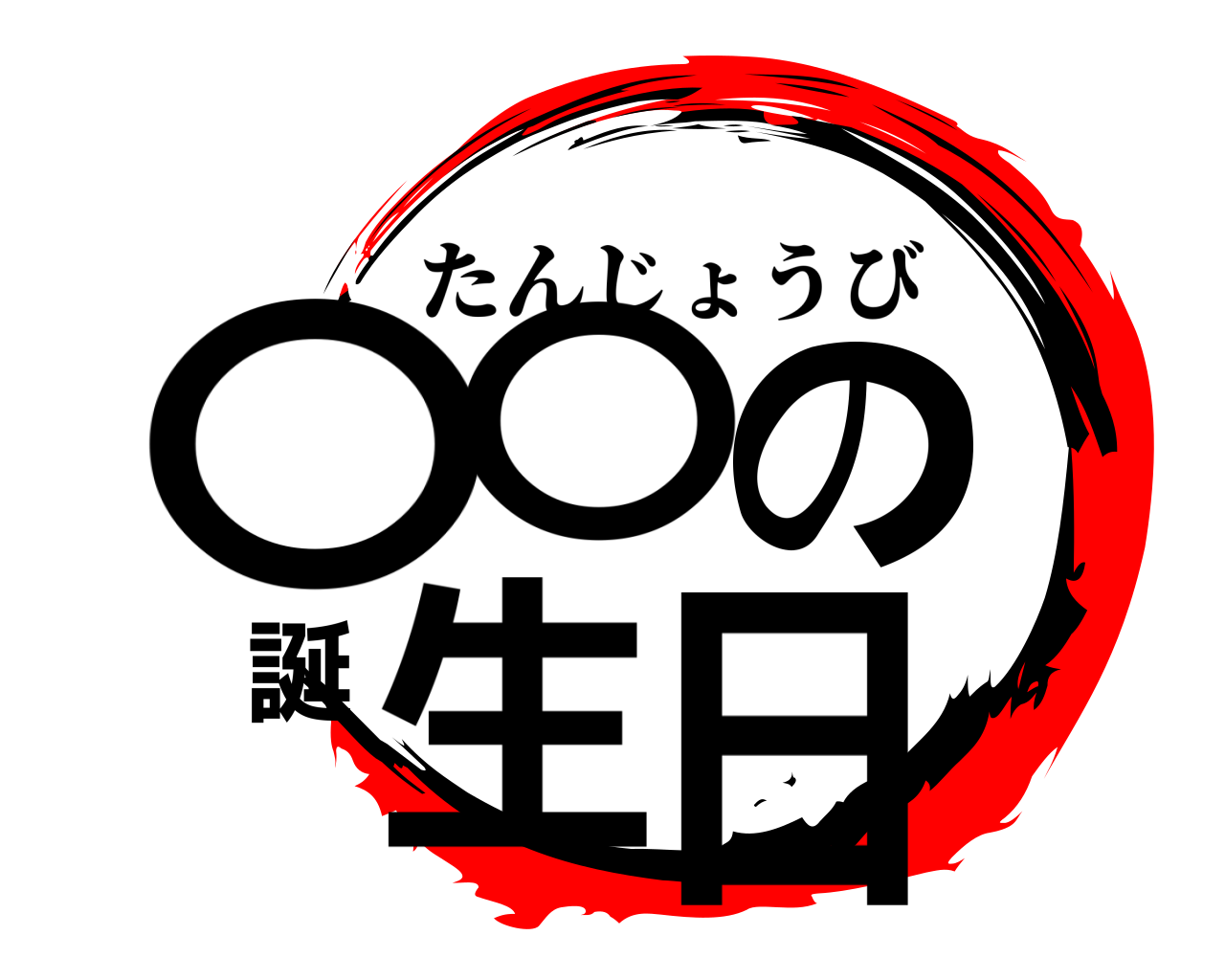 〇〇の誕生日 たんじょうび