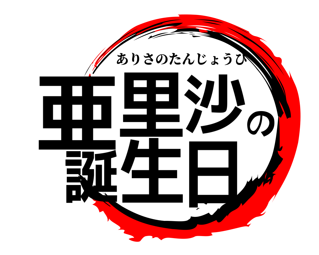 亜里沙の誕生日 ありさのたんじょうび