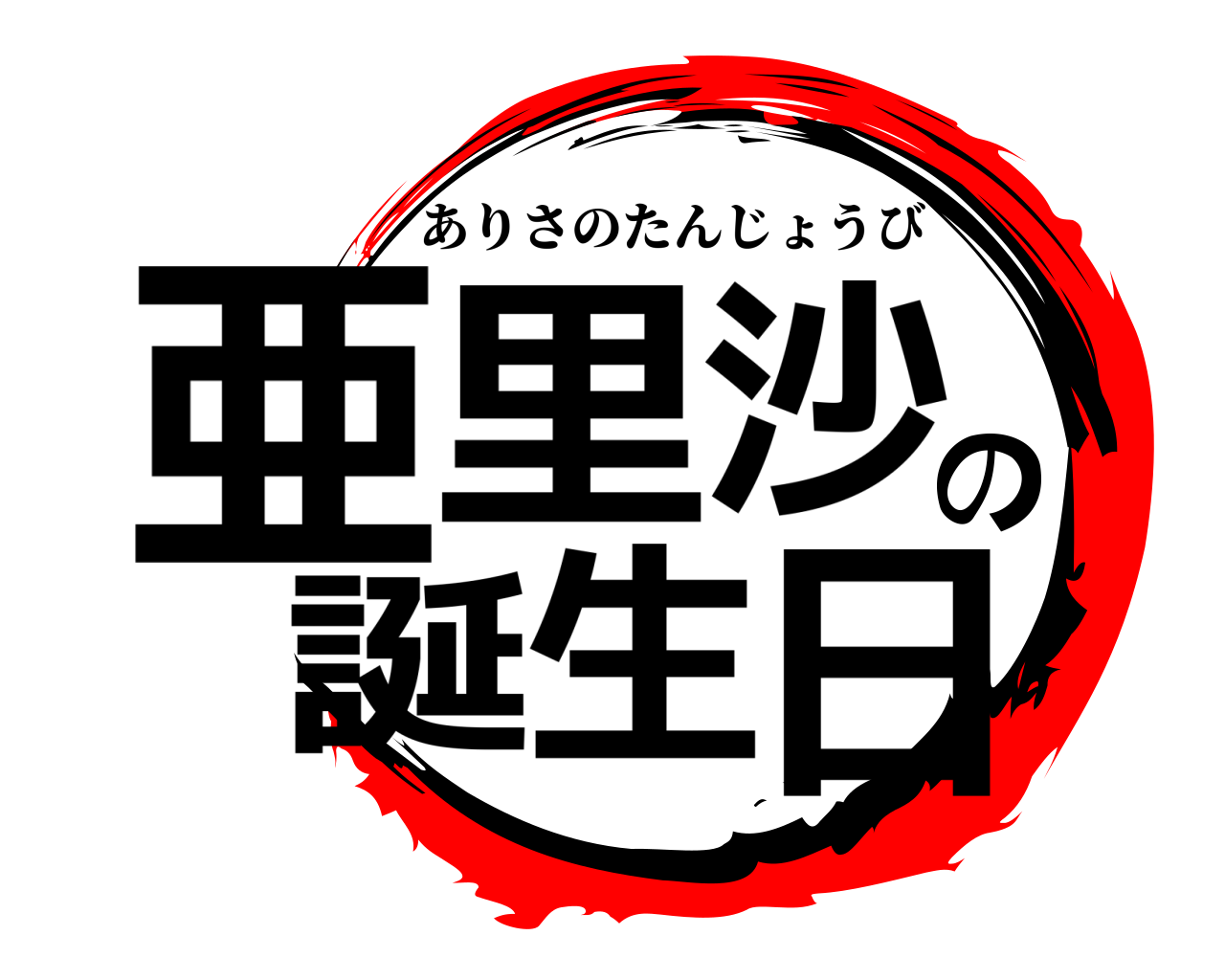 亜里沙の誕生日 ありさのたんじょうび