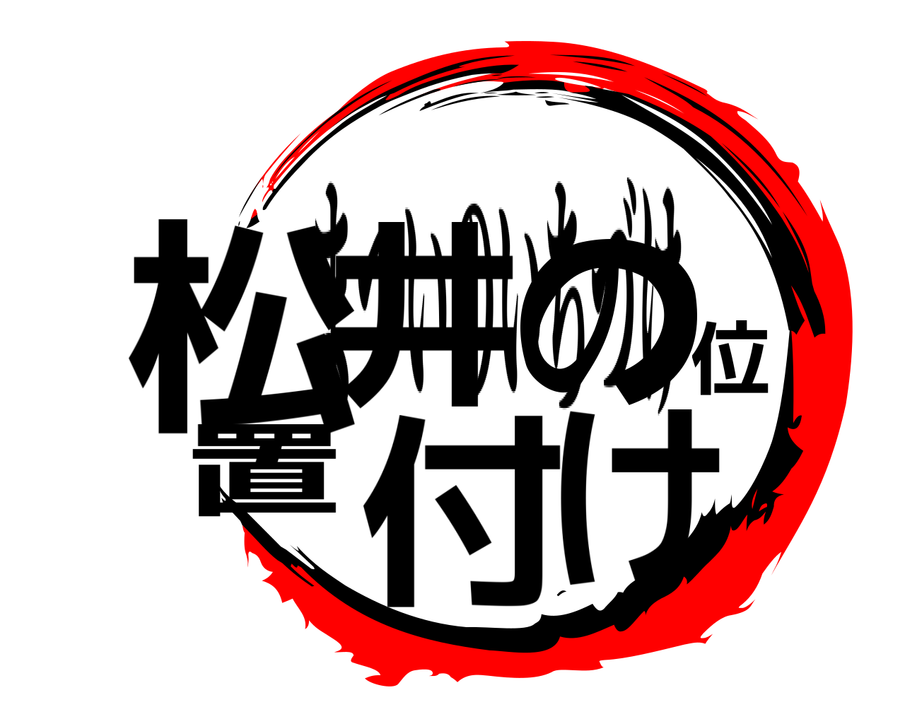 松井の位置付け まついのいちづけ