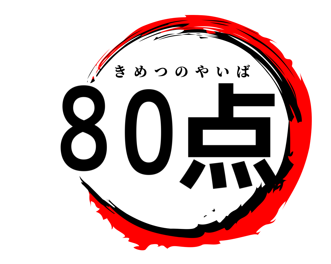 ８０点 きめつのやいば