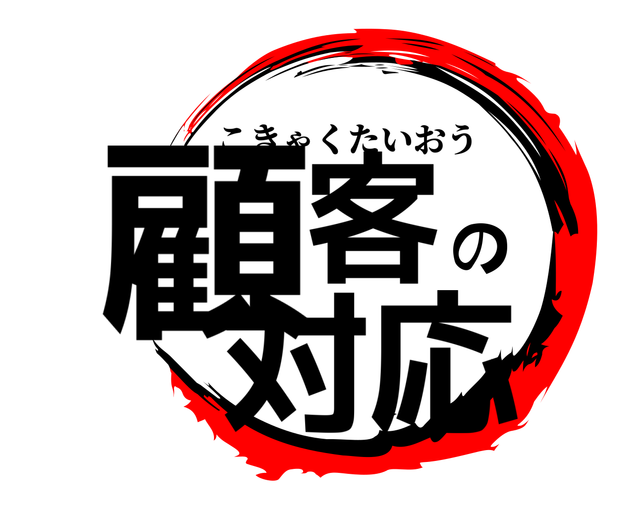顧客の対応 こきゃくたいおう
