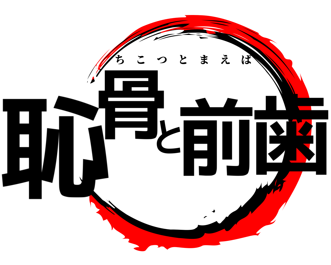 恥骨と前歯 ちこつとまえば
