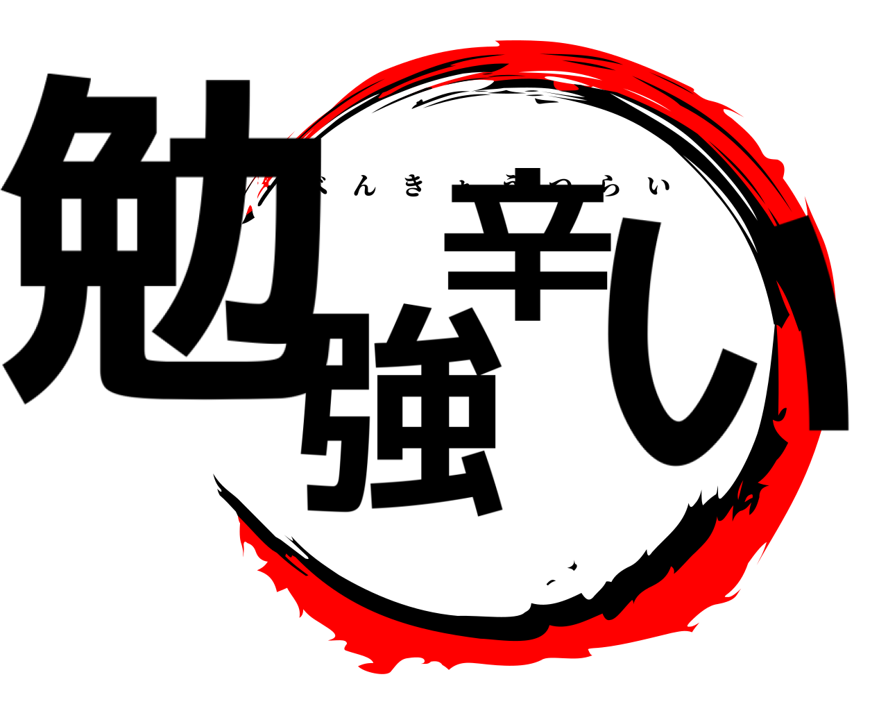 勉強辛い べんきょうつらい