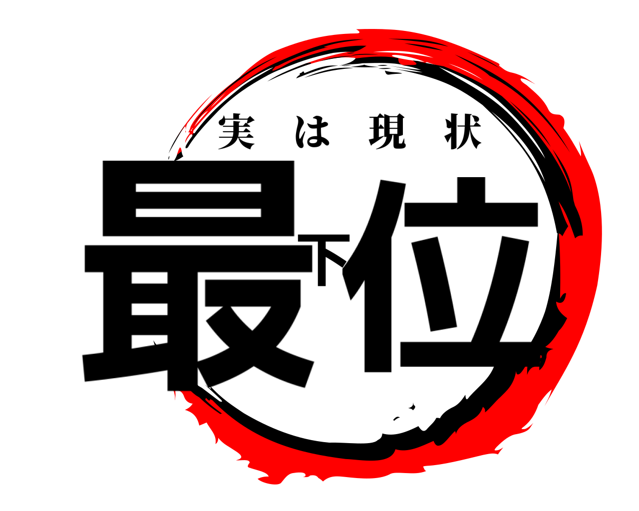 最下位 実は現状