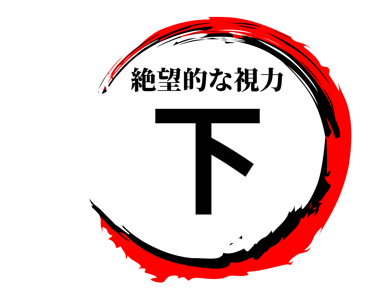 下 絶望的な視力