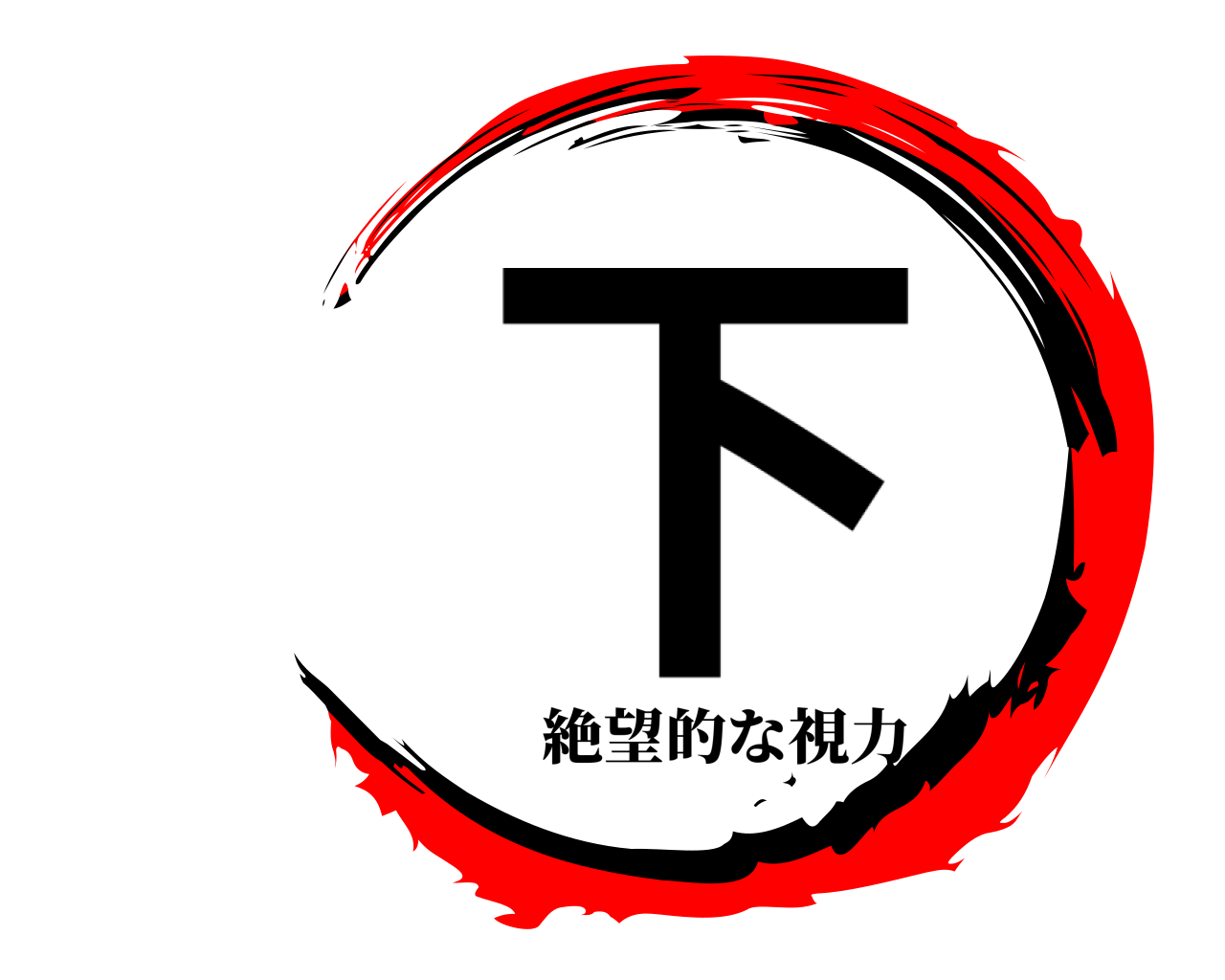 下 絶望的な視力