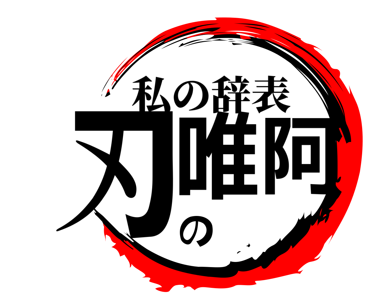 刃 の唯阿 私の辞表