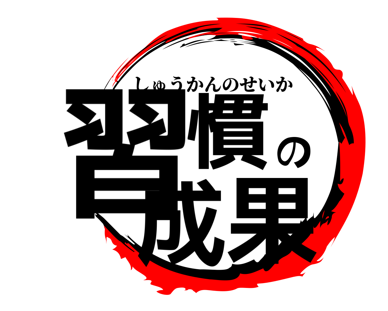 習慣の成果 しゅうかんのせいか
